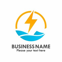 Water energy logo template illustration