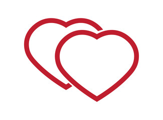 Heart couple love logo vector image