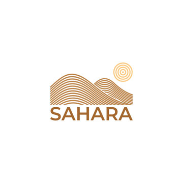 Desert Logo line art vector template