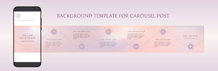 Editable template for carousel post in social network © Elady