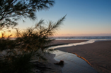 dawn on the beach in Arroio do Sal , Brazil