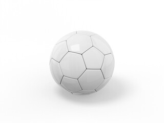 White single color ball on white monochrome background. Minimalistic design object. 3d rendering icon ui ux interface element.