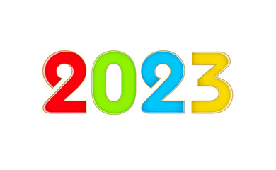 New Year 2023 Creative Design Concept - 3D Rendered Image	

