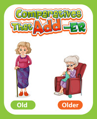 Comparative adjectives for word old