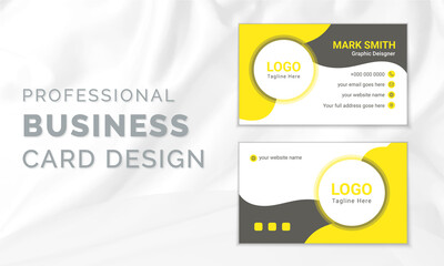 Stylish modern business card design template. Creative visiting card print template and stationery design.