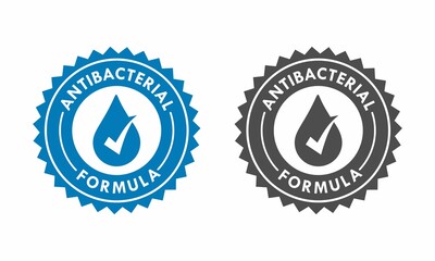 Anti bacterial formula logo template illustration