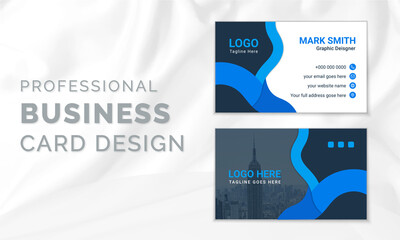 Stylish modern business card design template. Creative visiting card print template and stationery design.