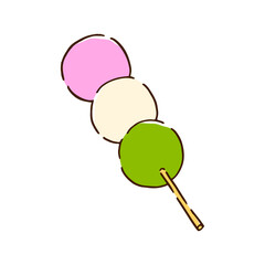三色団子　手描き風