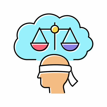 law philosophy color icon vector illustration