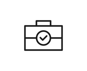 Case line icon on white background