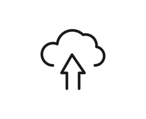 Cloud line icon on white background