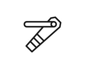 Fototapeta premium Beauty line icon on white background