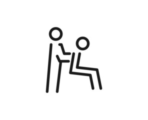 Fototapeta premium Beauty line icon on white background