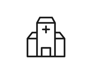 Constraction line icon on white background