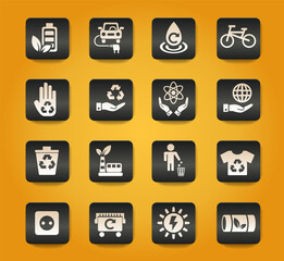 alternative energy icon set
