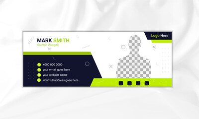 Modern creative email signature design or email footer design template.