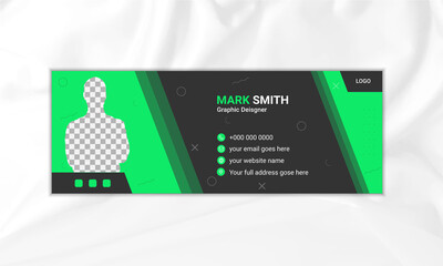 Modern creative email signature design or email footer design template.