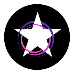 star logo design stock. star icon in a circle.