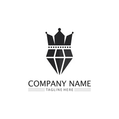 Crown Logo king logo queen logo, princess, Template vector icon illustration design imperial, royal, and  succes logo business