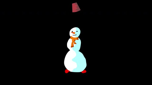 Animated Snow man Jumping