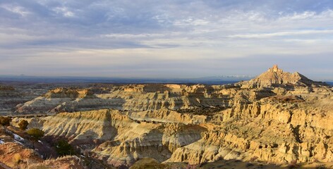 angel peak and the incredibly-colored badlands and Kutz Canyon of the Angel Peak Scenic Area   near...