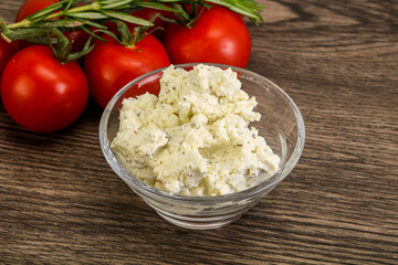 Soft cream cheese with herbs