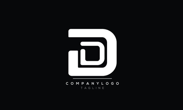 Alphabet letters Initials logo DD