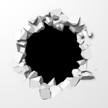 Exploding wall with free area on center
