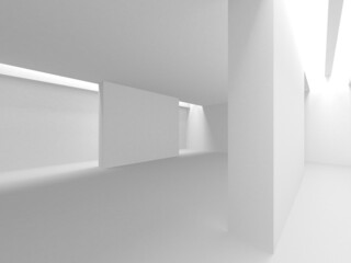 Abstract White Architecture Design Concept