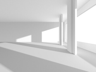 Abstract White Architecture Design Concept