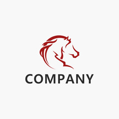 horse line vector logo