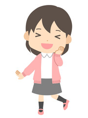 笑顔の女性のイラスト