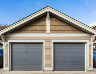 Garage door in Vancouver, Canada. Garage door in luxury house