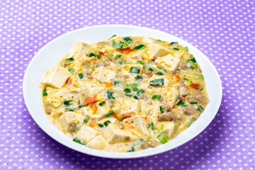 家庭料理　ミルクを使った麻婆豆腐　日本