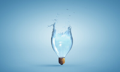 Light bulb from water splash