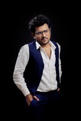 Fototapeta premium model indoor studio photoshoot handsome guy