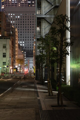 神奈川県 横浜市 馬車道 夜の路地裏