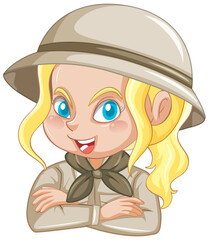 Little girl in scout uniform