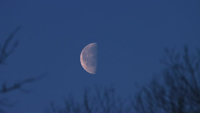 a close up of a waning crescent moon