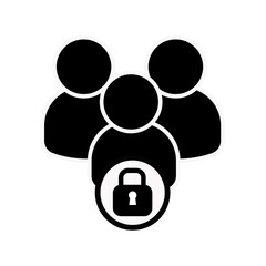 User login or authenticate icon, vector. Personal protection icon. Internet privacy protection icon. Password protected. Security key pad. Account. Connect