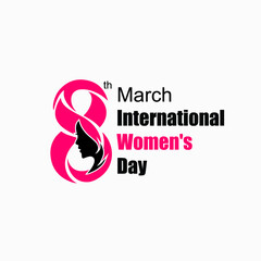 International Women's Day wish March 8 vector