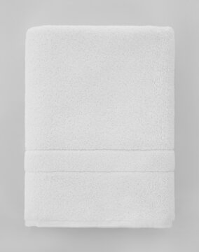 Folded white cotton towel