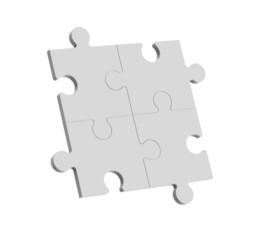 Fototapeta premium Jigsaw puzzle composition