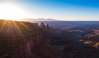 Fototapeta na wymiar Canyonland National park at sunrise,Moab,Utah,usa.