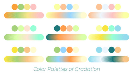グラデーションカラー、カラーパレット、
配色サンプル、カラーリング、ブログ、デザイン、アートワーク、ウェブ