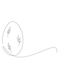 Easter background with egg drawing vector illustration