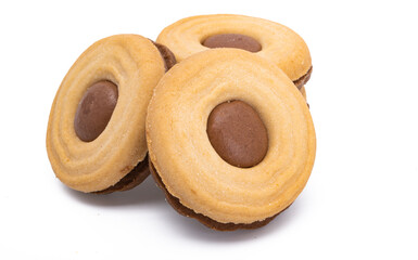 double chocolate chip cookie isolated