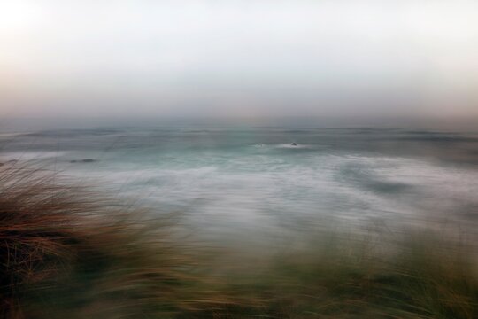 Defocused scenic view of sea