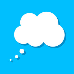Thought bubbles. Think. Empty thought cloud. Vector illustration