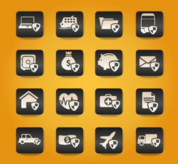 Insurance simply icons
